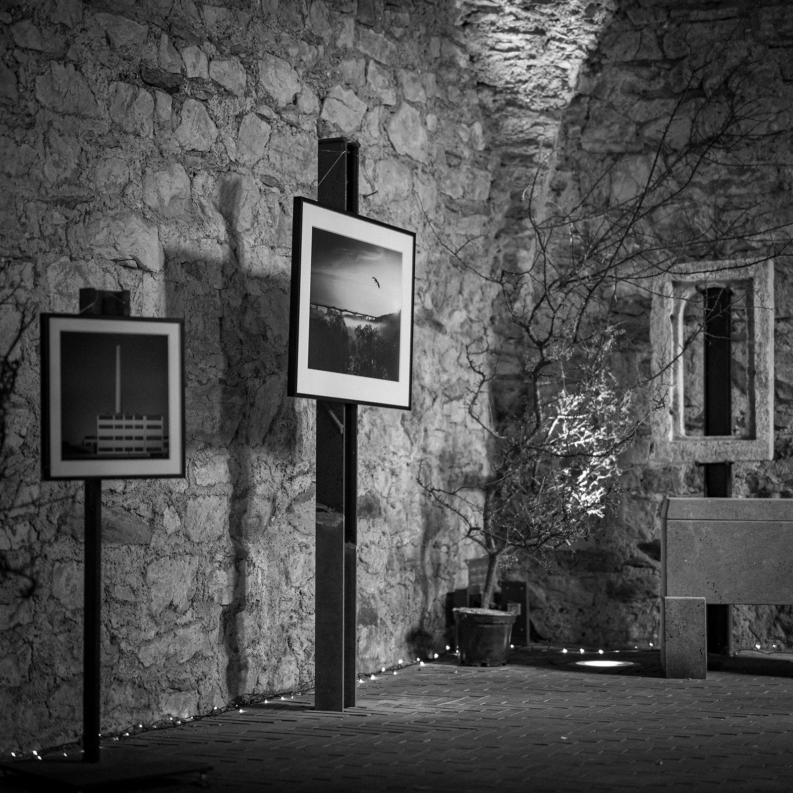 Monitoransicht während einer Videoproduktion – zwei Personen im Interview vor unscharfem Hintergrund.