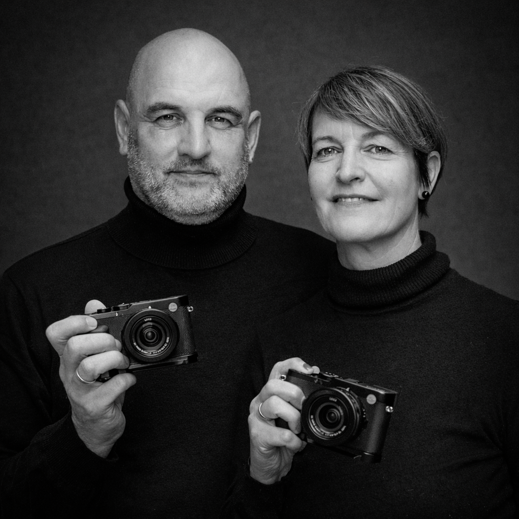 Schwarz Weiss Portraits der Fotografen Alexandra und Thorsten Wagner