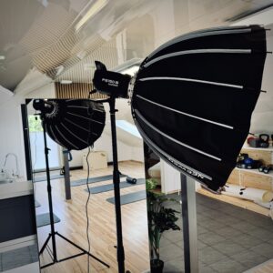 Lichtsetup beim Fotoshooting in der Physiotherapie Preuß & Schießler in Waldems-Esch